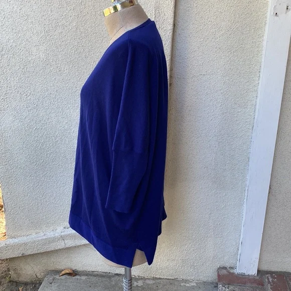 Eileen Fisher from Neiman’s gorgeous blue merino wool blend oversized sweater. - Picture 6 of 12